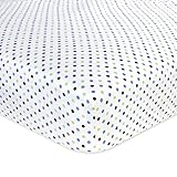 Carter's Cotton Fitted Crib Sheet, Blue/Green Dots by Carter's