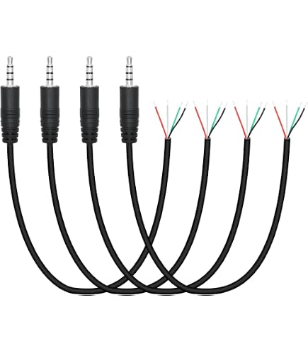 Amazon | 3.5mm オスプラグ - 裸線 5個 3.5mm プラグジャック