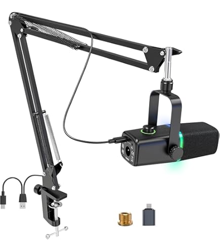 Amazon.co.jp: ZealSound ダイナミックゲーミングマイクとマイクアーム