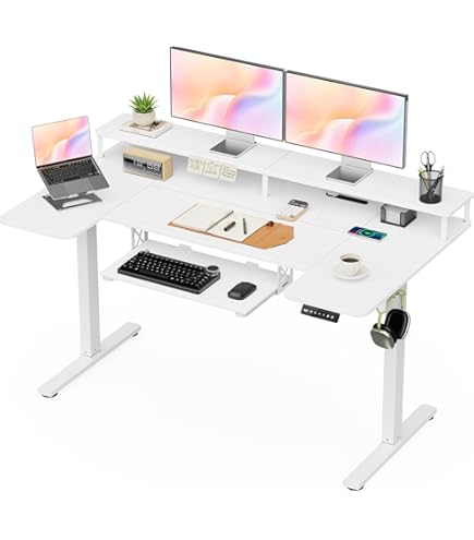 Amazon | SANODESK 昇降デスク FQシリーズ 収納フック付き 電動昇降