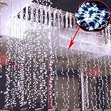 Fuloon 4M x 4M 512 LED Outdoor Party christmas xmas String Fairy Wedding Curtain Light 8 Modes for C