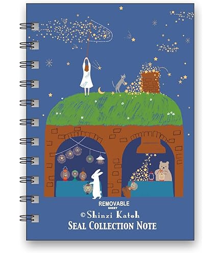 Amazon | シール堂 日本製 シール帳 Shinzi Katoh Cat Hill 猫 A6 40