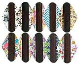 10PCS 14 Inch Overnight Postpartum Charcoal Bamboo Cloth menstrual pads Reusable washable