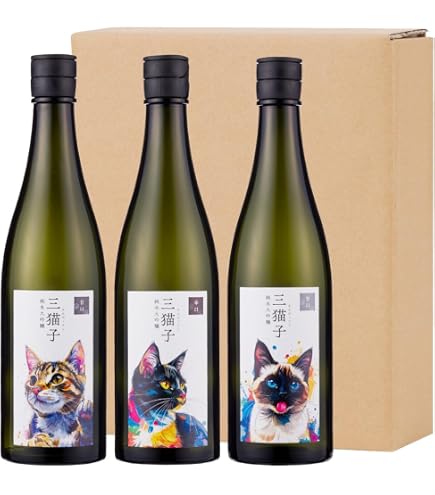 Amazon.co.jp: 山形県 千代寿 月夜の眠り 黒猫ボトル 純米吟醸酒 720ml