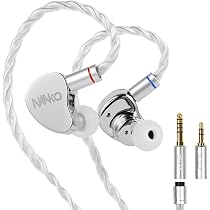 Amazon.co.jp: CVJ NEKO （銀）IEM イヤホン有線/黒金複合振動膜 +