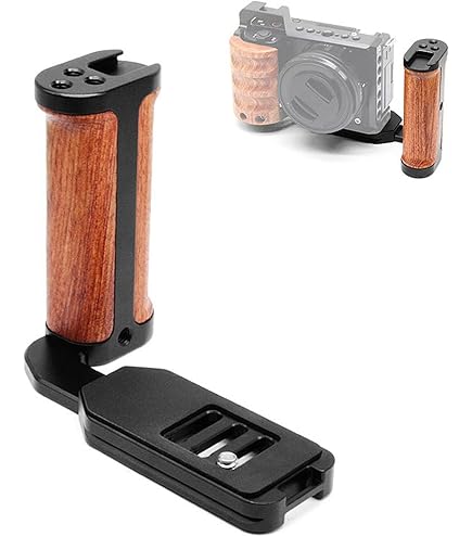 Amazon | カメラハンドルLブラケット カメラ用木製ハンドル 左手