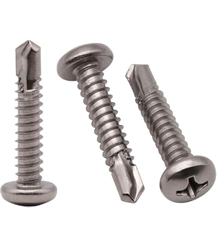 Viti Lamiera Piatta Inox 100 Viti Testa Piatta Phillips In Acciaio Inox #10 X 3/4 Pollici - Per Lamiera, Qualità EZ-Fasteners Filo Spinato Zincato - Foto 8