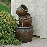 Bond Manufacturing Decorative Garden Fountain - Venice Design, 14 1/3in.L x 14 1/3in.W x 27 1/2in.H 