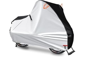 Bicycle Cover, Waterproof, Thick, Tear Resistant, 2026 Improved Thick Type & Super Thick 300D Fabric, Cycle Cover, Electric Bicycle Cover, Double Sewing, Tear Resistant, Anti-Theft Lock Hole