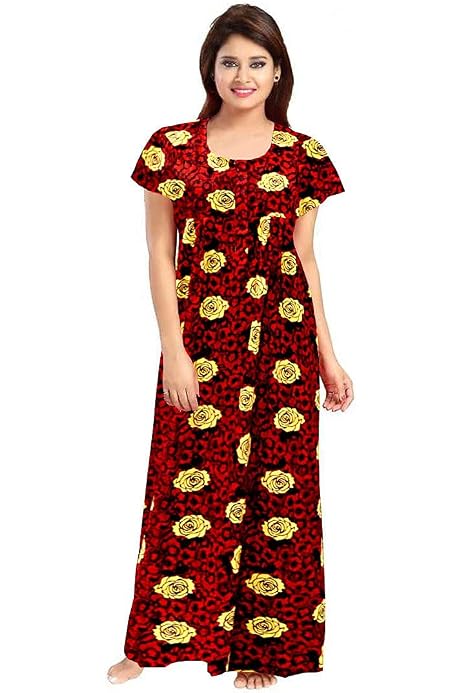 Printed Maxi Night Gown Nighty 