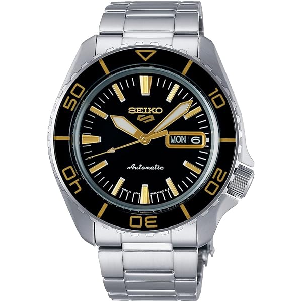 Amazon | SEIKO メンズ SRPK99 5 スポーツウォッチ ブラック, ブラック