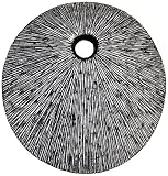 Screen Gems 20 by 20 by 2-Inch Sandstone Ribbed Round Wall Decor, Top Hole [並行輸入品]