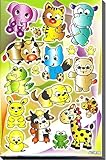 Jazzstick Cute & Fun Zoo Animals Elephant Giraffe Hippo Crocodile Decorative Sticker for Kids A4 siz