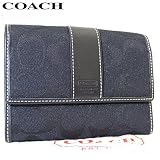Authentic Coach 財布6054 black Signature Compact Medium Wallet [並行輸入品]