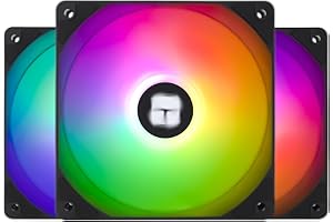 Thermalright TL-C12C-S X3 CPU Fan 120mm ARGB Case Cooler Fan, 4pin PWM Silent Computer Fan with S-FDB Bearing Included, up to
