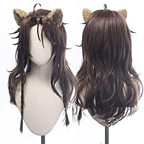 Amazon.co.jp: ABUNDANTDOODS コスプレウィッグ+耳 レオナ