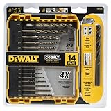 DEWALT DWA1240 Pilot Point Industrial Cobalt Drill Bit Set (14 Piece) [並行輸入品]
