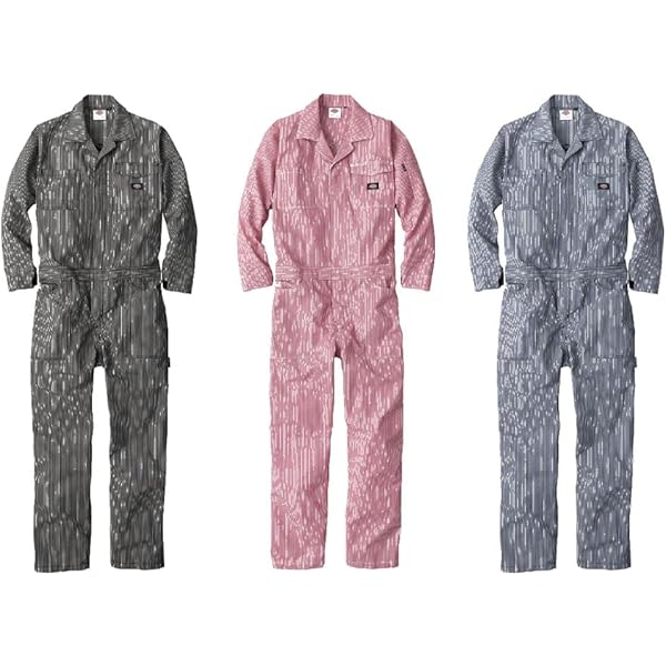 【MASH】水色チェックメンズつなぎ Amazon.co.jp: [Dickies] ユニセックス ストレッチヒッコリー