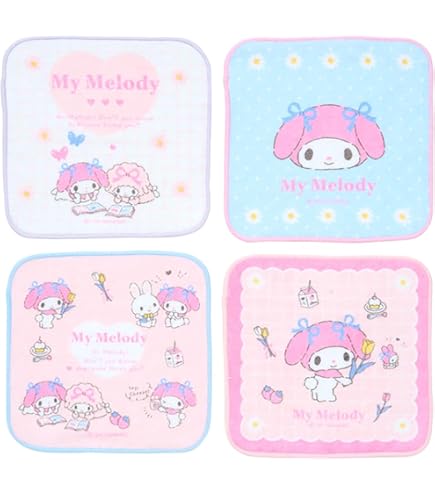 Amazon｜マイメロディ ハンカチタオル（ミニタオル） 3柄セット