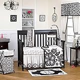 CoCaLo Elsa Crib Set, Black/White, 4 Piece (Discontinued by Manufacturer) by CoCaLo [並行輸入品]