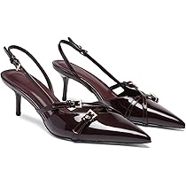 Amazon | Riekhany ヒールスリングバック キトンヒール 女性用