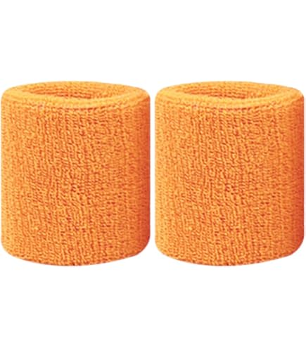 10 Pairs Sports Wristbands - Cotton Sweatbands Bulk, Random Colors, For Tennis, Running, Basketball - View #6