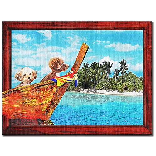 HAPPY PET ワンにゃんアートキャンバス 【Rest】 トイプードル (M)