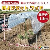 組立 かんたん 雨除け セット ワイド 高さ 1.8m ※30cm土中埋め込み時 全3規格 (間口1.9m×奥行1.8m)