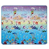 RUIKA やわらかいマット プレイマット、遊びマット、キッズマット、フロアマット、リビングマット、ベビーマット、防音マット 両面用室内/室外用180x200cm厚さ10mm (海＋英語) [並行輸入