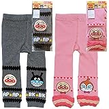 アンパンマン 綿混ニット 顔柄 10分丈レギンス グレー◇90cm