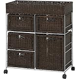 家具 便利 おしゃれ ランドリー収納（ダークブラウン） 101362000