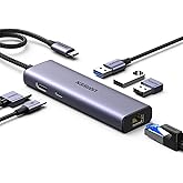 UGREEN 1061 Revodok USB-Cハブ 4K@30Hz HDMI出力 100W急速充電 5Gbpsデータ転送 1GbpsLANポート | Type-Cアダプター｜ギガビットイーサネット｜3*USB 3.0ポート｜Windows; li