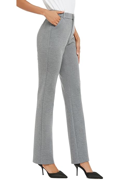 Stelle Women's Bootcut Yoga Dress Pants Business Casual Stretchy Work Pants  with Pockets Regular Slacks for Office, Black, XX-Large : Amazon.sg: Fashion