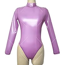 ピンク紫レオタード　　衣装 Amazon.co.jp: 【KYUUCOS】Z 薄紫スケスケ ハイレグレオタード