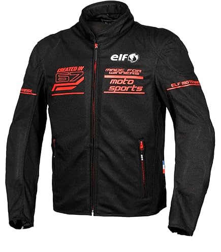 Amazon | エルフ(Elf) バイク用ジャケット ｴｳﾞｫﾙﾂｨｵｰﾈPUﾚｻﾞｰｼﾞｬｹｯﾄ Red