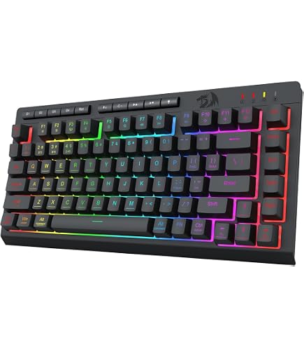 Amazon | Redragon K617 Fizz 60%有線RGBゲーミングキーボード 61キー
