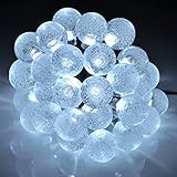 RioRand®　ボール型　LEDストリングライト　超キレイ　イルミネーションLEDライト　ソーラーパネル ソーラー充電式【イベント フェス 　パーティー ダンス　クリスマス　結婚式】全長7ｍ LED