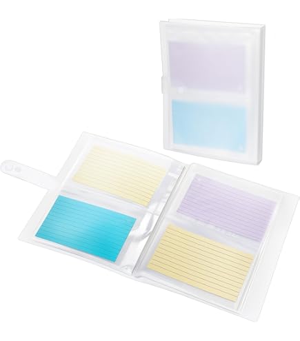 Portable Notecard Organizer 50 Sheets 4x6 Index Card Binder - Clear Plastic  Sleeve Organizer For Flashcards, Recipe Cards, Notes, Holds 200 Cards