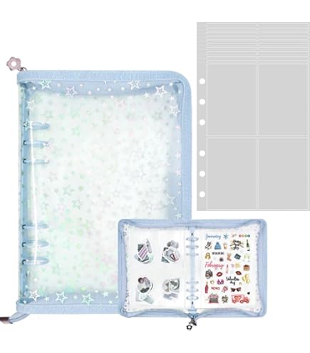 Amazon.co.jp: OTIMORA シール帳 おおきめ 星柄A5シールバインダー