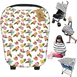 iZivウルトラソフト4-in-1マルチユースベビーストレッチカバーカーシートキャノピー/看護カバー/ショッピングカートカバー/インフィニティスカーフベビー用パーフェクトギフト（カラー6）