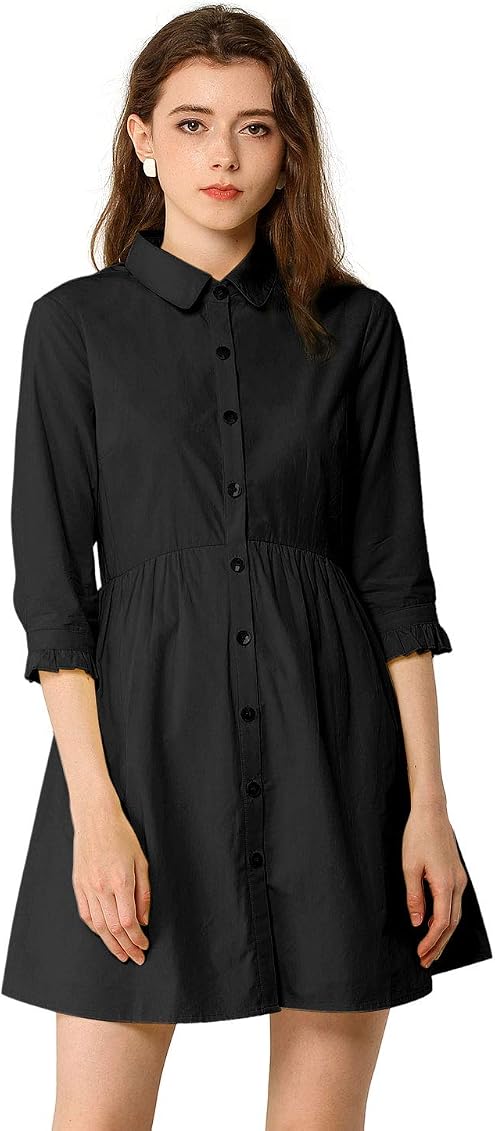 Allegra K Women's Casual Shirt Dress 