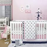 Anchor Nautical 5 Piece Baby Crib Bedding Set with Bumper by The Peanut Shell by The Peanut Shell