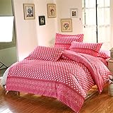 uxcell? Dots Pattern Duvet Cover Pillowcase Quilt Cover Bedding Set King Size [並行輸入品]