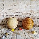 BAGEHUA 工芸品花瓶籐の花瓶の花丸籐の籐の花瓶の花のデスクトップを表示するウィンドウのログの色