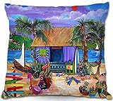 (Small 41cm x 41cm) - Decorative Smooth Woven Linen Couch Throw Pillow from DiaNoche Designs by Patt