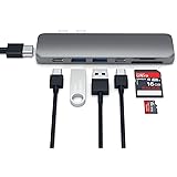 Satechi Type-C アルミニウム Proハブ 7-in-2 (スペースグレイ) 多機能USB-Cポート 40Gbs PD, 4K HDMI, USB-A, micro/SDスロット (MacBookPro/ Air2018以降対応)