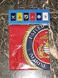 12X18 In Usmc Marine Marines Seal Emblem Double Sided Vertical Garden Nylon Flag [並行輸入品]