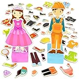 おもちゃfor Toddlers、木製Wonders Zoey and Joey dress-upおもちゃプレイセットfor Kids