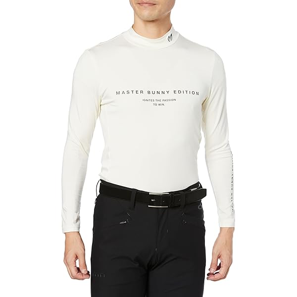 Amazon | [マスターバニー] メンズ 長袖 ハイネックシャツ (刺繍ロゴ