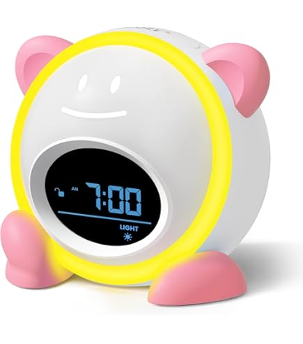 Novo123, Ooly Owl, Ok to Wake Clock pour enfants, horloge d'entraînement au sommeil pour tout-petits, sûr, sans fil et sans bouton, aide les enfants à apprendre quand se réveiller, le compagnon de